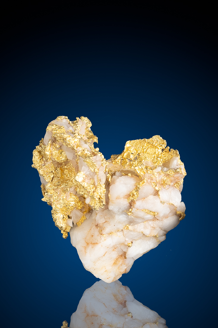 (image for) Brilliant "Heart" Shaped Gold and Quartz Specimen - Allegheny District, CA